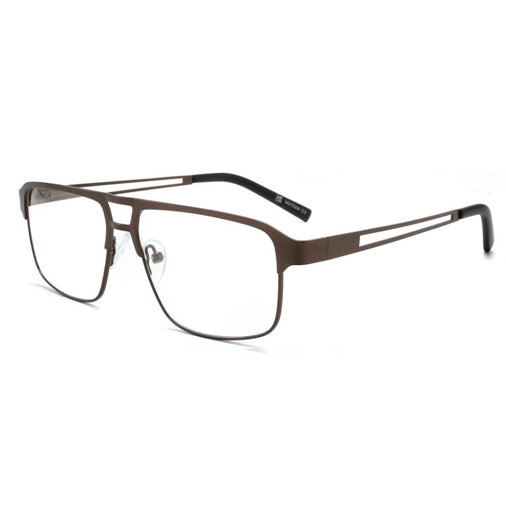 Readers Men Blue Light Blocking Reading Glasses Metal Frame Spring Hinge Presbyopia +0.50-3.5 Diopter Magnifier Lens Eyewear