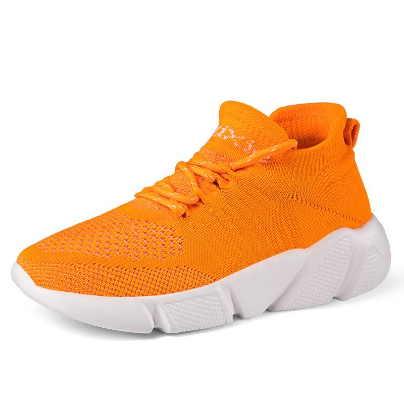 Women's Flyknit Soft Sole Fashion Sneakers - Stretchy Upper, Stylish and Comfortable for Sports or Casual Wear.