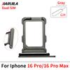 SIM-Kartenfach für iPhone 16 Plus / für iPhone 16 Pro Max Dual Micro-SIM-Kartensteckplatzfach Halter SD-Kartenleser Ersatzteile