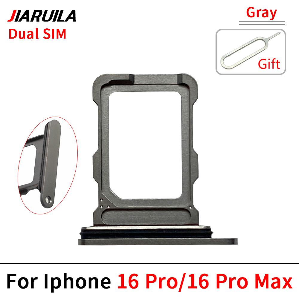 SIM-Kartenfach für iPhone 16 Plus / für iPhone 16 Pro Max Dual Micro-SIM-Kartensteckplatzfach Halter SD-Kartenleser Ersatzteile