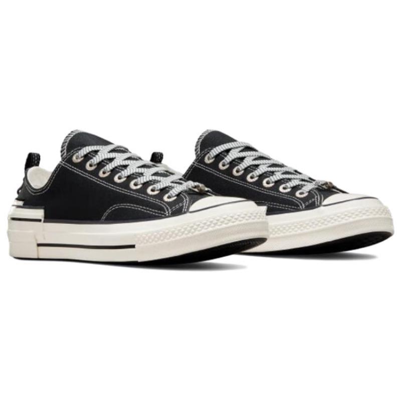 Converse Chuck 70 Hacked Heel Comfortable Daily Wear-resistant Lightweight Low-top Canvas Shoes Unisex Black