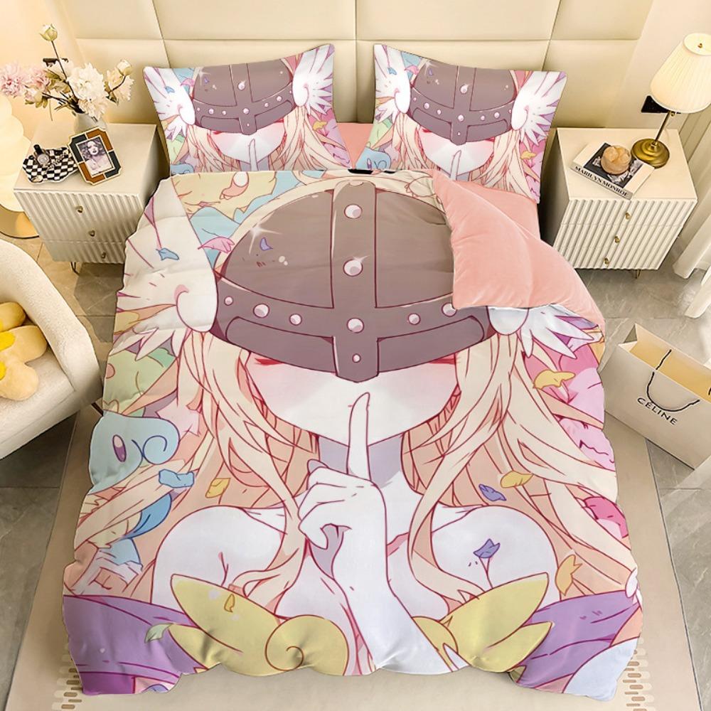 Anime Digital-monsters Bedding Set Digimon Duvet Cover and Pillowcases Unfilled Single Double Bed Adult Boy Girl Gift