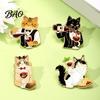 Lightweight Enamel Badge Cartoon Red Wine Cat Brooch, Kitten Lapel Pin Pin, Jackets Backpacks Clothes Decorative Accessory for Women Men Lover Brooch