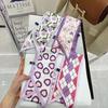 Women Flower Love Heart Printed Hair Band Headwear Scarves 6.5cm*90cm