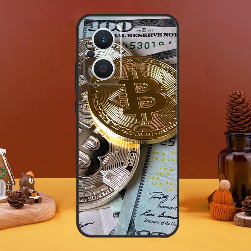 Bitcoin BTC Case For OPPO Reno 8T 4Z 5Z 10 Pro 11 F 4 5 6 7 8 Lite OPPO Find X5 X6 Pro X2 X3 Lite Cover