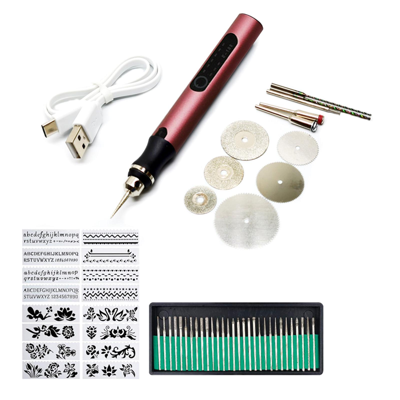 

Портативный гравер Гравировальная ручка USB Перезаряжаемый Многофункциональный инструмент для ювелирных изделий Стекла Дерева Пластика Металла Камня розового золота