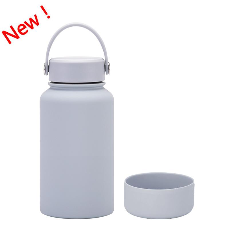 650Ml Stainless Steel Thermos Cup Non-Slip Outdoor Portable Water Cup Simple Wide Mouth Sports Kettle