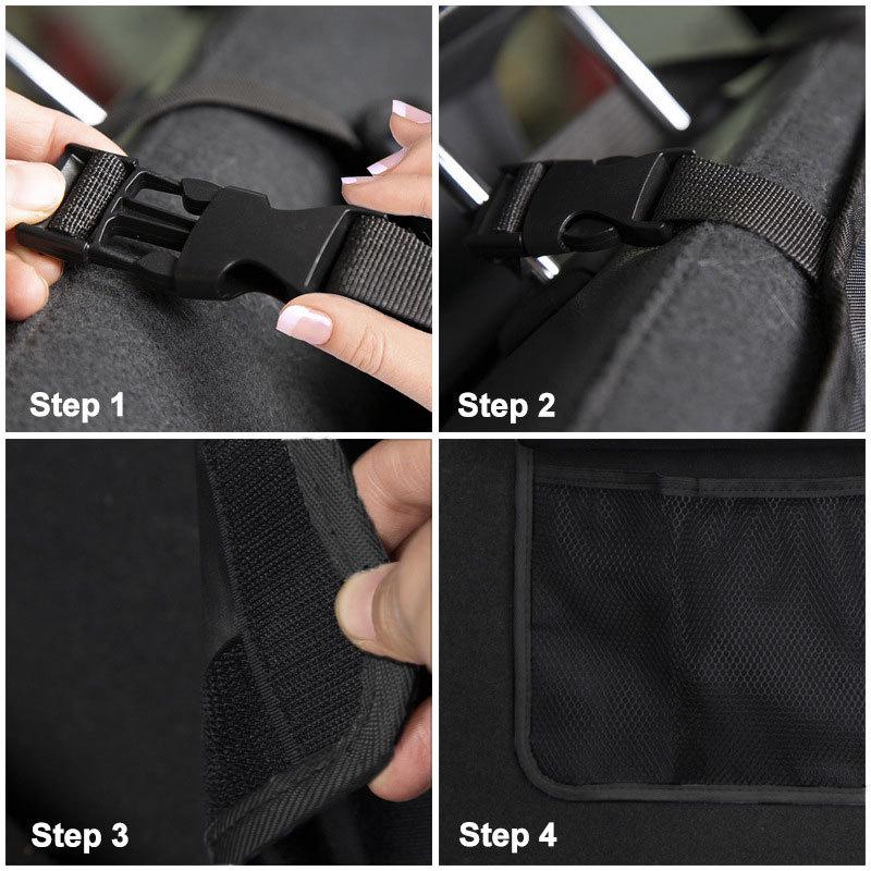 Multi-functional Car Seat Back Storage Box and Organizer