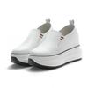 Trend autumn new women's shoes platform rockers inner height increase leisure sports breathable hole shoes