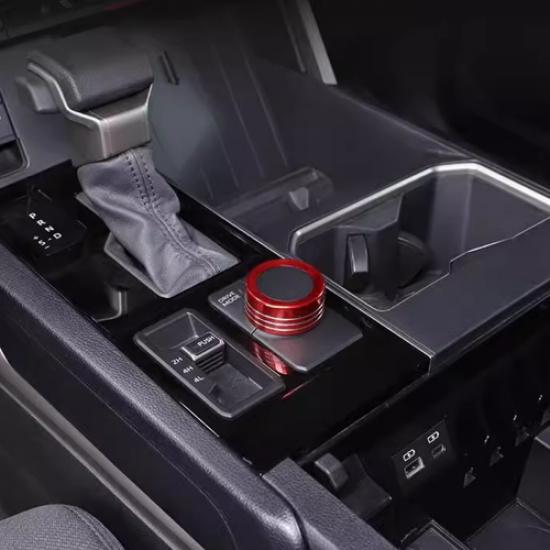 Alloy Red DRIVE MODE Adjust Knobs Ring Cover 1pcs for Toyota Sequoia -2025