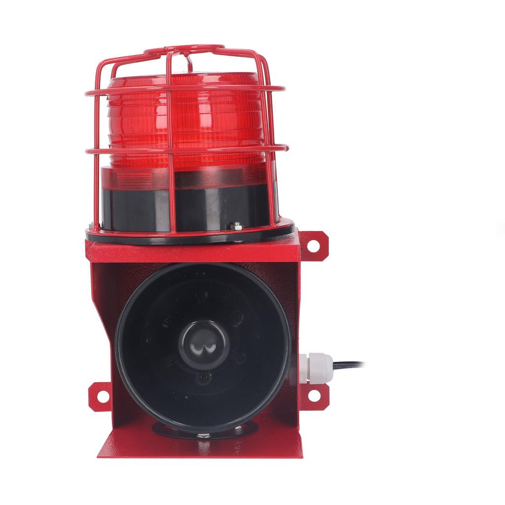 Alarme Sonoro e Luminoso Industrial Sirene de Alta Potência Buzina 115db Alarme Audível Visual de Segurança Instalação na Parede Plugue UE 220V