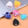 Heart-Shaped Guitar Plectrum Box with Adhesive Triangle Clip and Effects Pedal Accessories