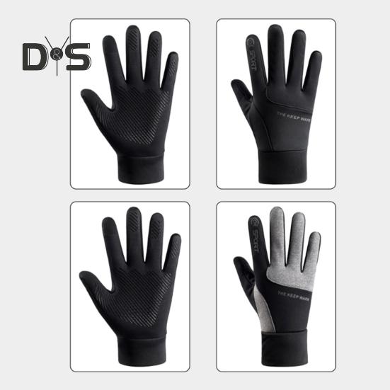 1 Par Vintercykelhandskar Varma Pekskärm Halkfria Vindtäta Vattentäta Kallt Väder Herrar Utomhus Motorcykelåkning Snö Skidhandskar