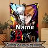 Custom Name Personalized BLEACH Print Blanket, Home Decor, Bedroom, Sofa, Camping, Couch, Gifts for Birthday ChristmasEnthusiasts