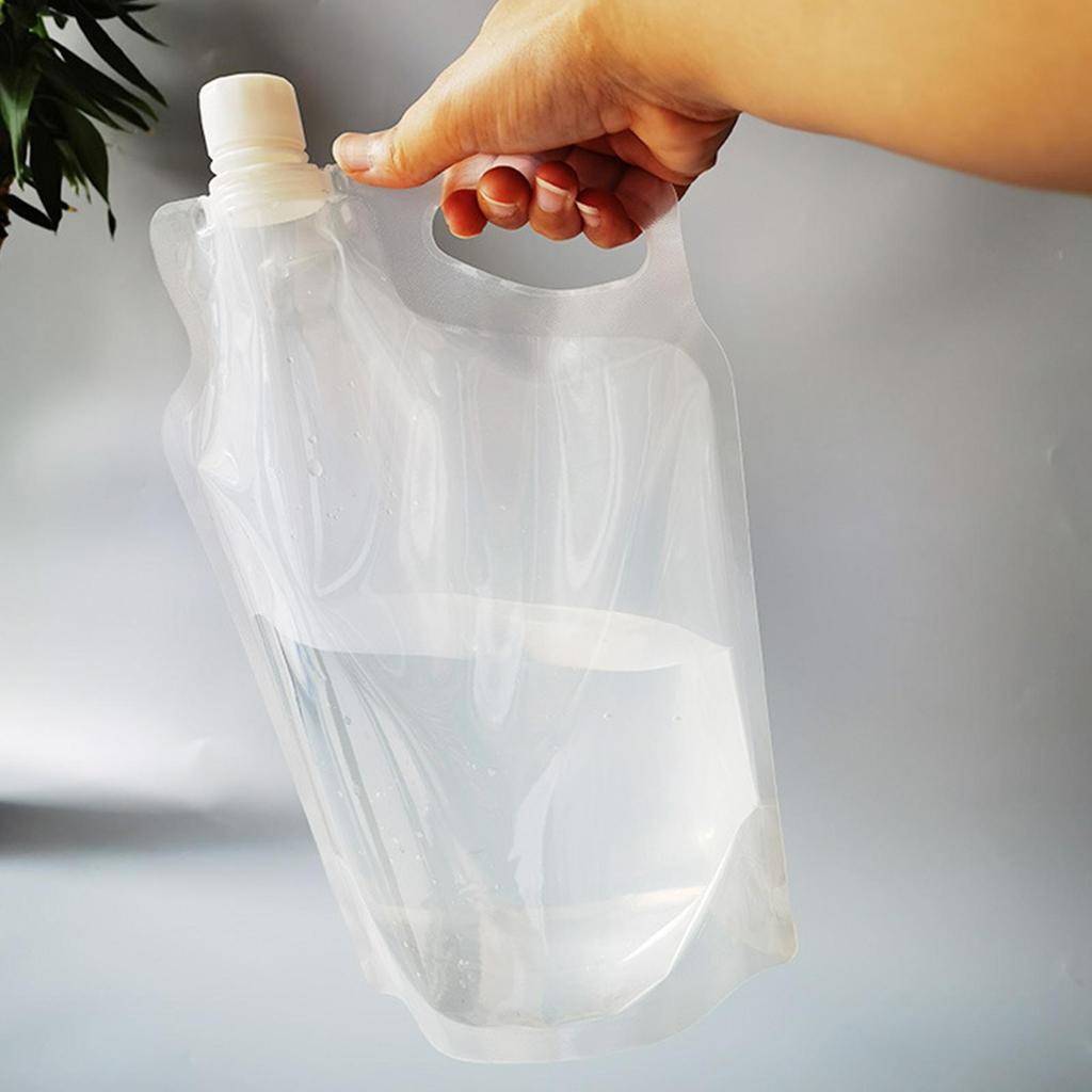 2L Transparent Water Bags Water Pouches Water Storage Bag Hiking Water Container Bucket Pouch Camping Water Pack water Bucket