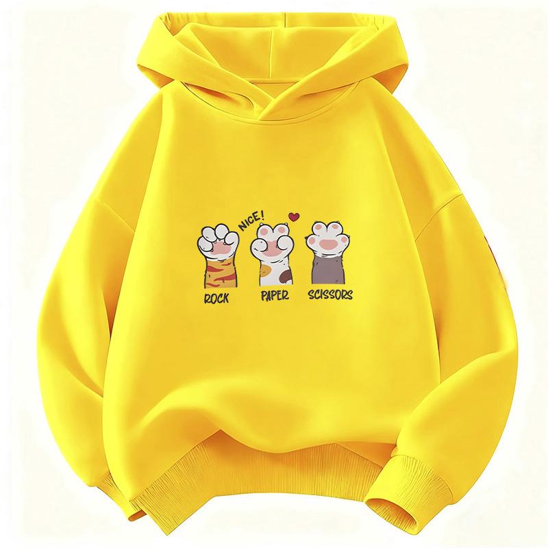 Graphic Kawaii Dog Paw Hoodie Kids Children's Sweatshirt Cute Harajuku Hoody for Boys Girls Autumn Winter Casual Hoodies