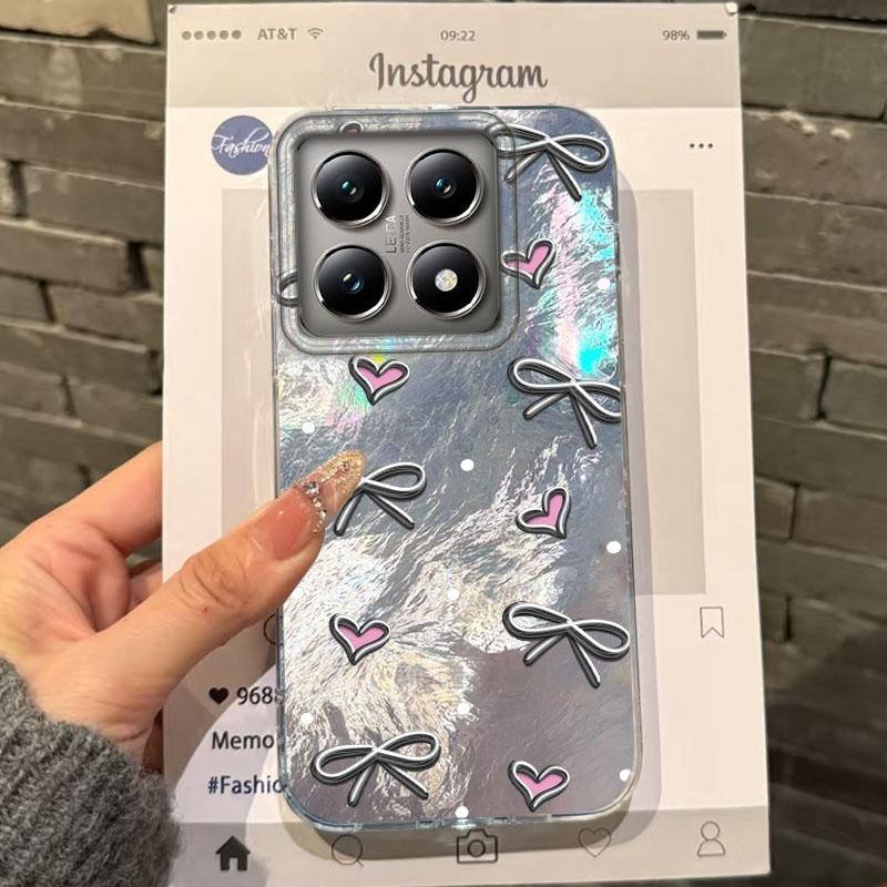 Cute Colorful Bow Heart Girls Women Phone Case For Xiaomi 14T 13T Pro 14Tpro 13Tpro 11 Lite 5G NE Shockproof Bumper Fundas Cover