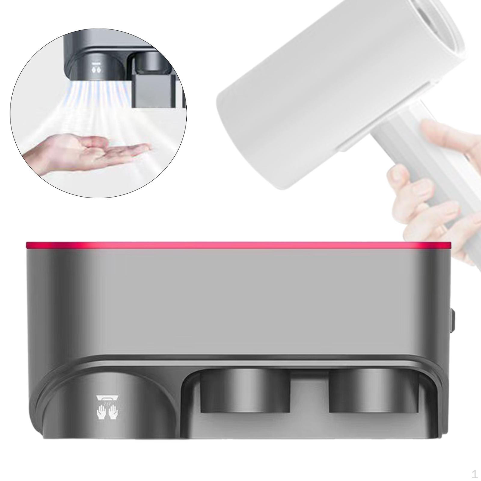 

Держатель для фена, многофункциональная подставка для фена, практичная настенная полка для рук для домашнего хозяйства фиолетовый