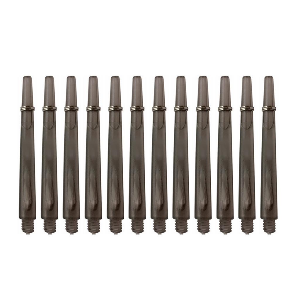 12Pcs Plastic Darts Shafts With Rings Clear Darts Stem 2BA Thread Throwing Fitting Darts Accessorys Easy To Grip