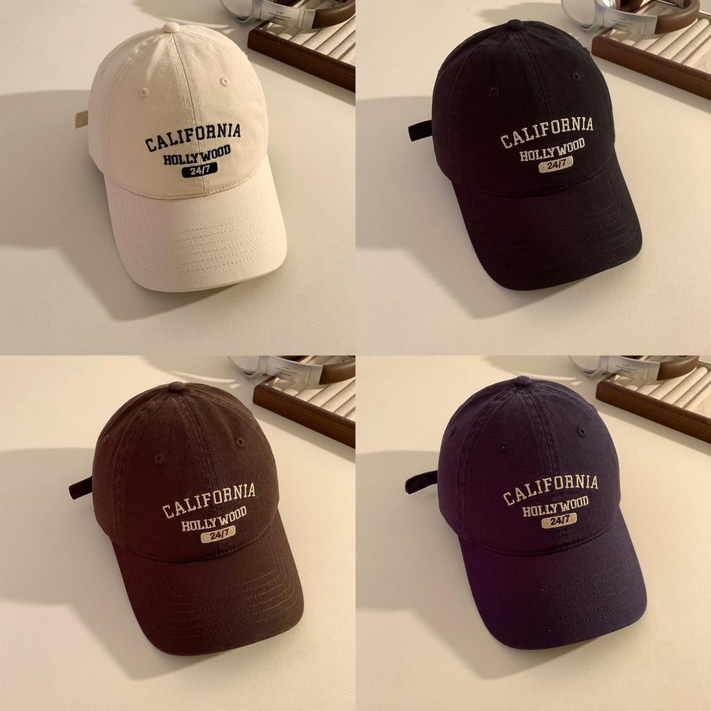 Letter California Embroidery Baseball Cap Women Wide Brim Soft Fashion Hats