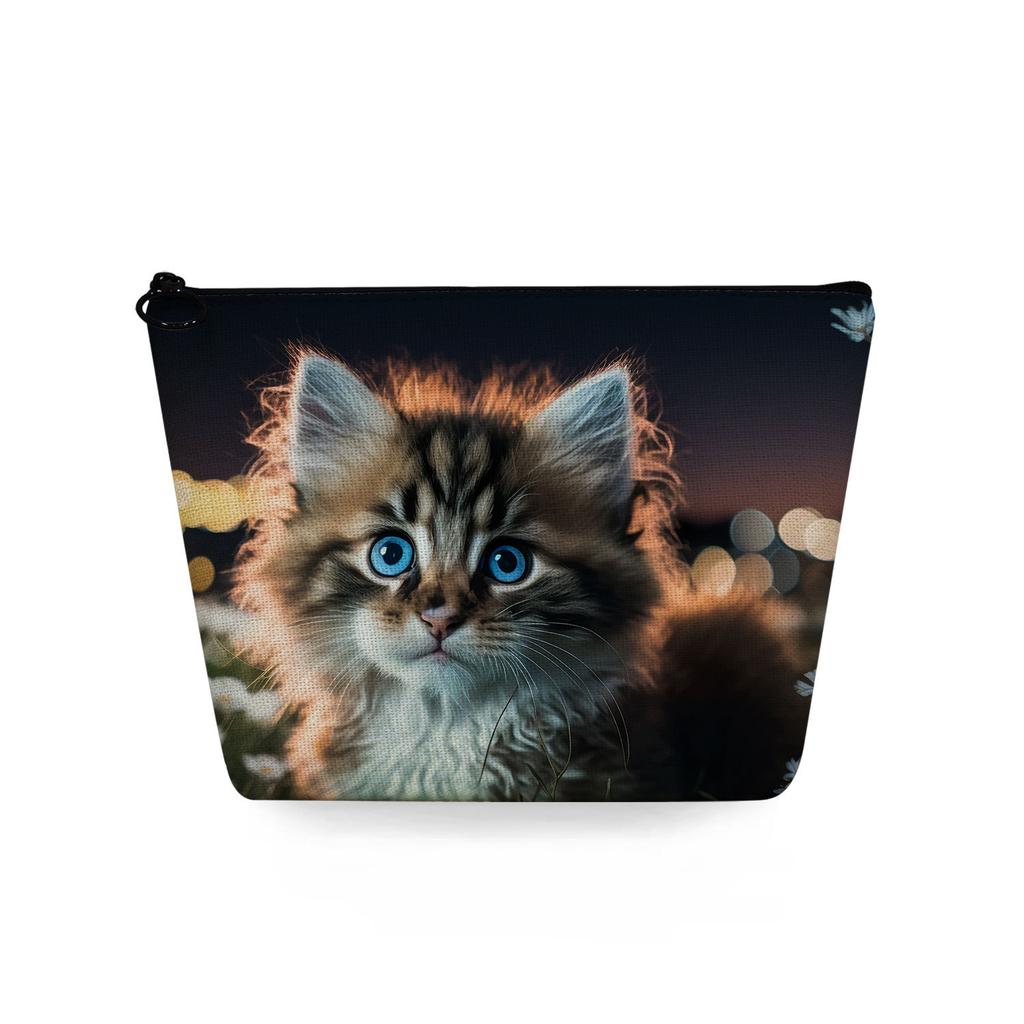 Women Cat Print Cosmetic Bag Toiletries Organize Travel Storage Case 6771