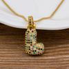 Nidin Fashion Luxury 26 Letters Copper Zircon Pendant Necklace for Women Rainbow Initials Name Necklace Wedding Party Jewelry