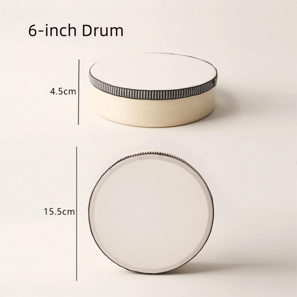 Handheld Percussion Toy Wood Frame Musical Instrument Toy Tambourine Children Drum Create