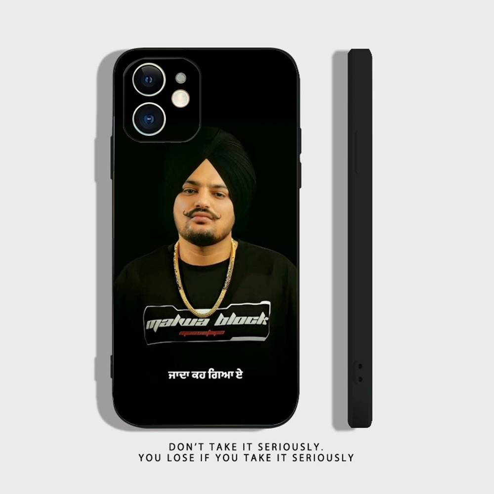 Indischer Rapper Sidhu Moose Wala Handyhülle Für iPhone 17 16,15,14,13,12,11,Pro,XS,Max,XR,Plus,Mini Weiches Silikon Schwarz Stoßfest