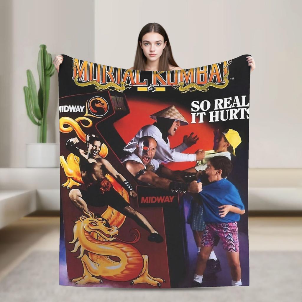 Mortal Kombat II Blanket Fleece Awesome Soft Throw Blanket for Chair Covering Sofa Spring/Autumn