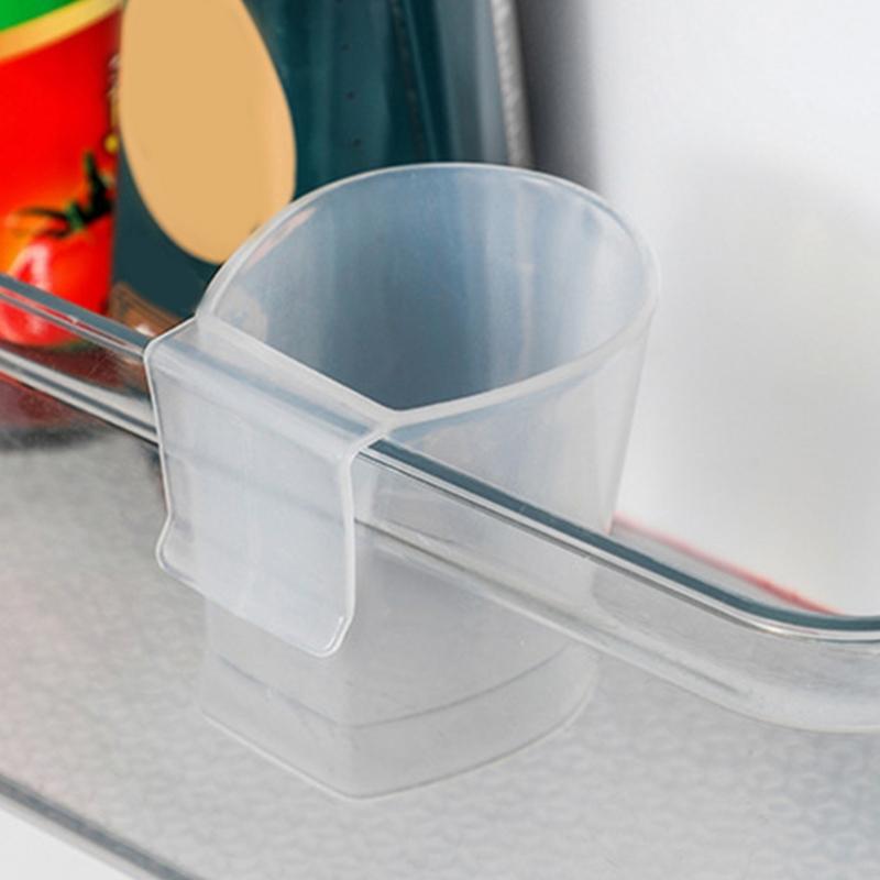 2 Pieces Multipurpose Fridge Door Mounted Storage Racks Portable Sturdy PP Materials for Home Organization Use