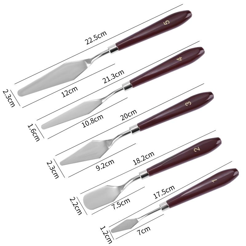 FAIS DU Cake Spatula 5 Piece/Set Baking Pastry Tool Toner Tool Stainless Steel Oil Painting Knives Scraper Art Tools