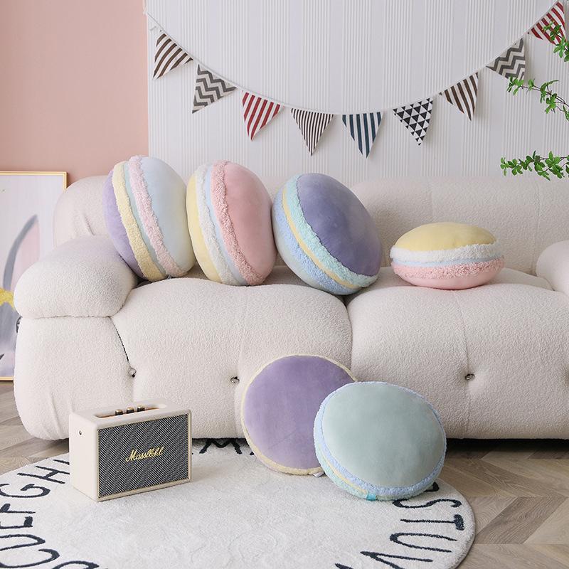 French Macaron throw pillow simulation round color sandwich biscuits girl wind decoration bedside home sofa pillow
