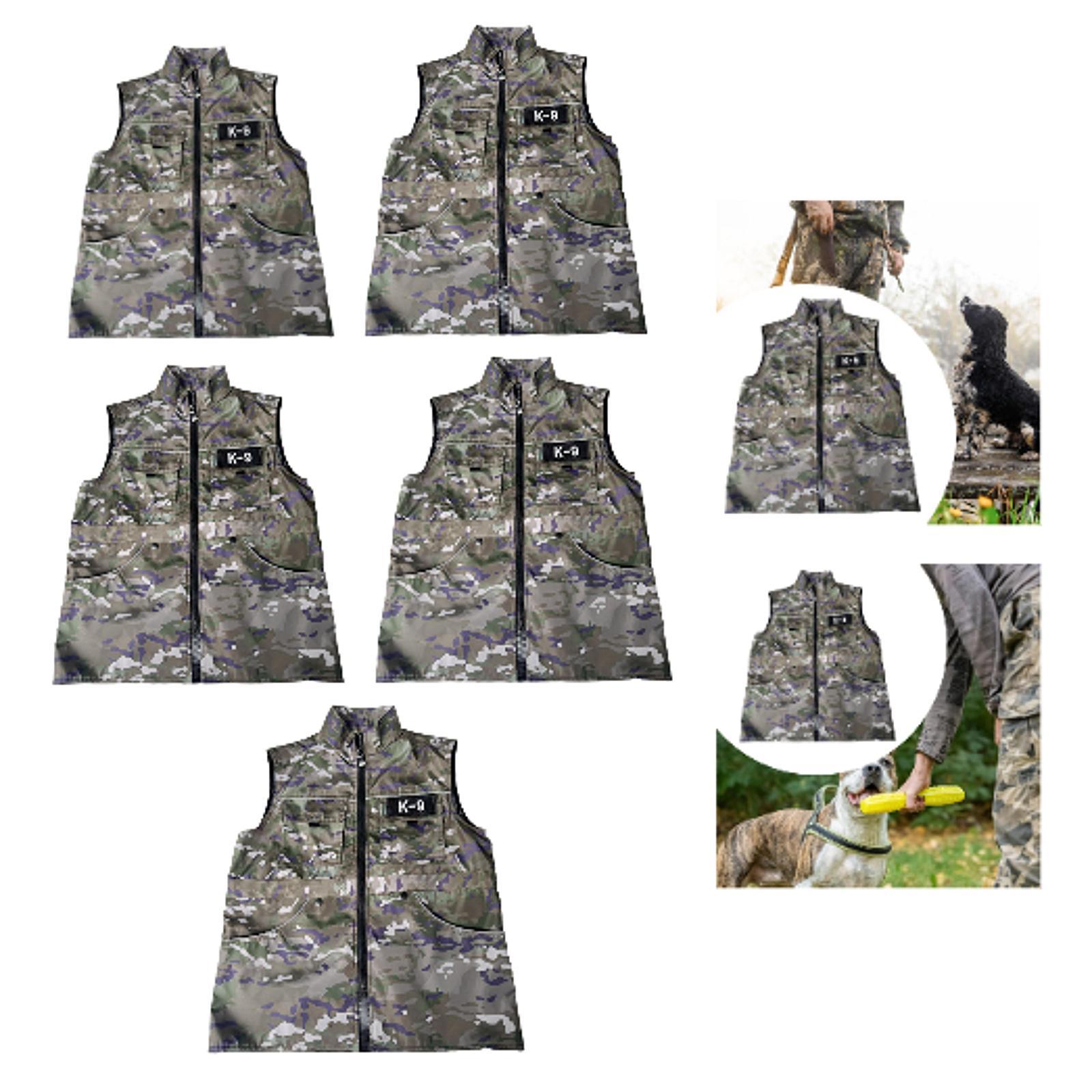 Dog Training Vest for Handlers Waterproof Practical Biting Protection with Multi Pockets Zipper Vest Obedience Vest XXXL