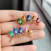 Cartoon Cute Colorful 5 Bird Brooch High-Grade Enamel Drip Oil Glaze Diamond Animal Silk Scarf Buckle