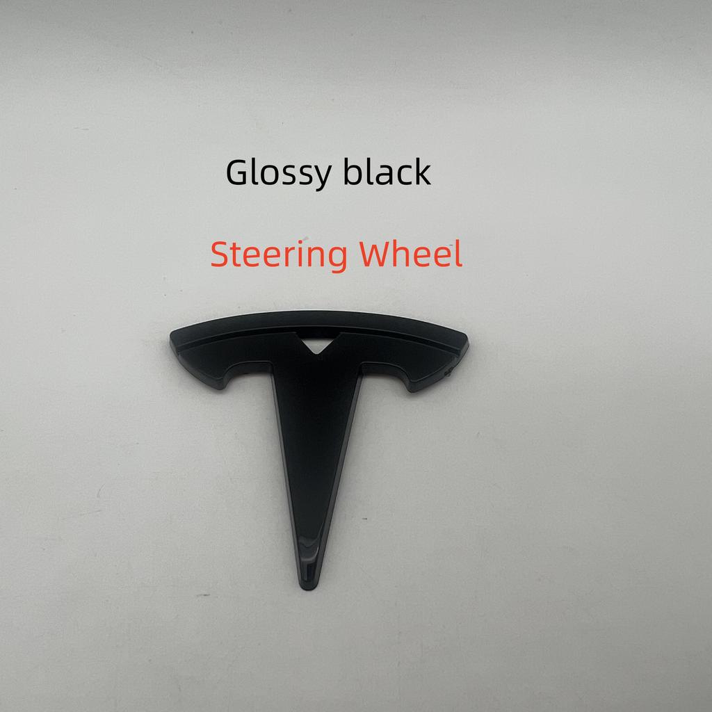1 Stück ABS für Tesla Model Y Model 3 Auto Emblem Lenkrad Mittelabzeichen Lenkrad Aufkleber Decal Styling Auto Zubehör