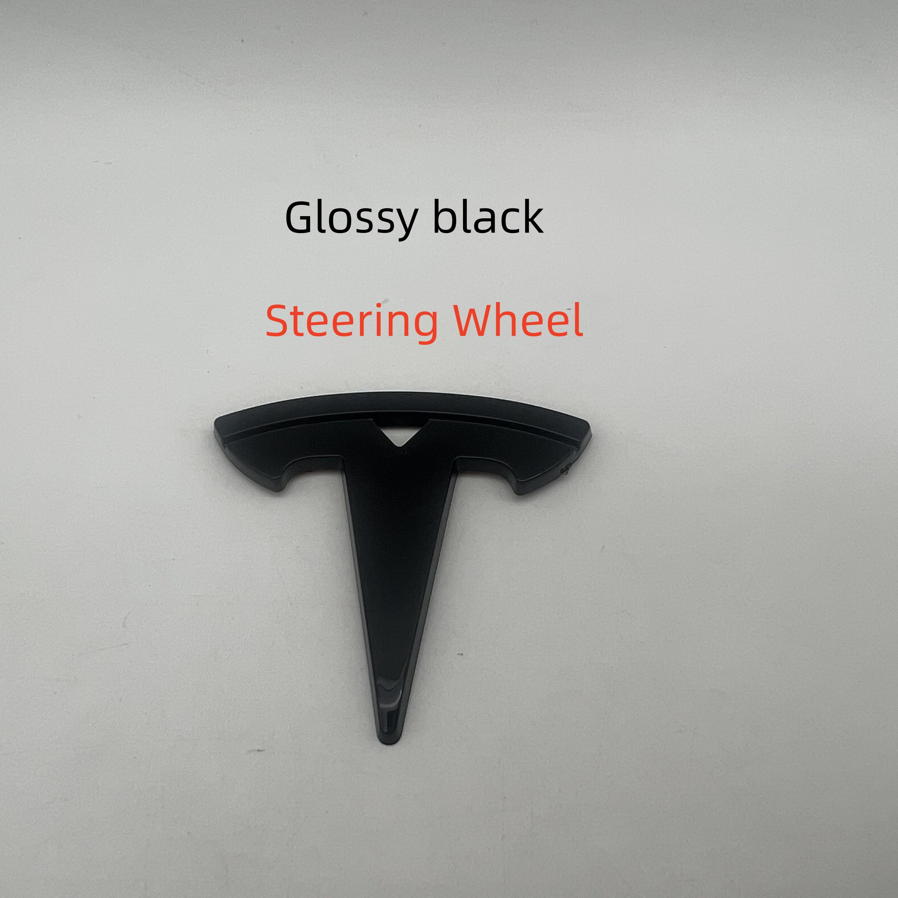 

1-3pcs glossy black Not Affect ABS for Tesla Model3 ModeY car Front Emblem Rear Tail Trunk Steering Wheel Sticker Badge styling Model Y