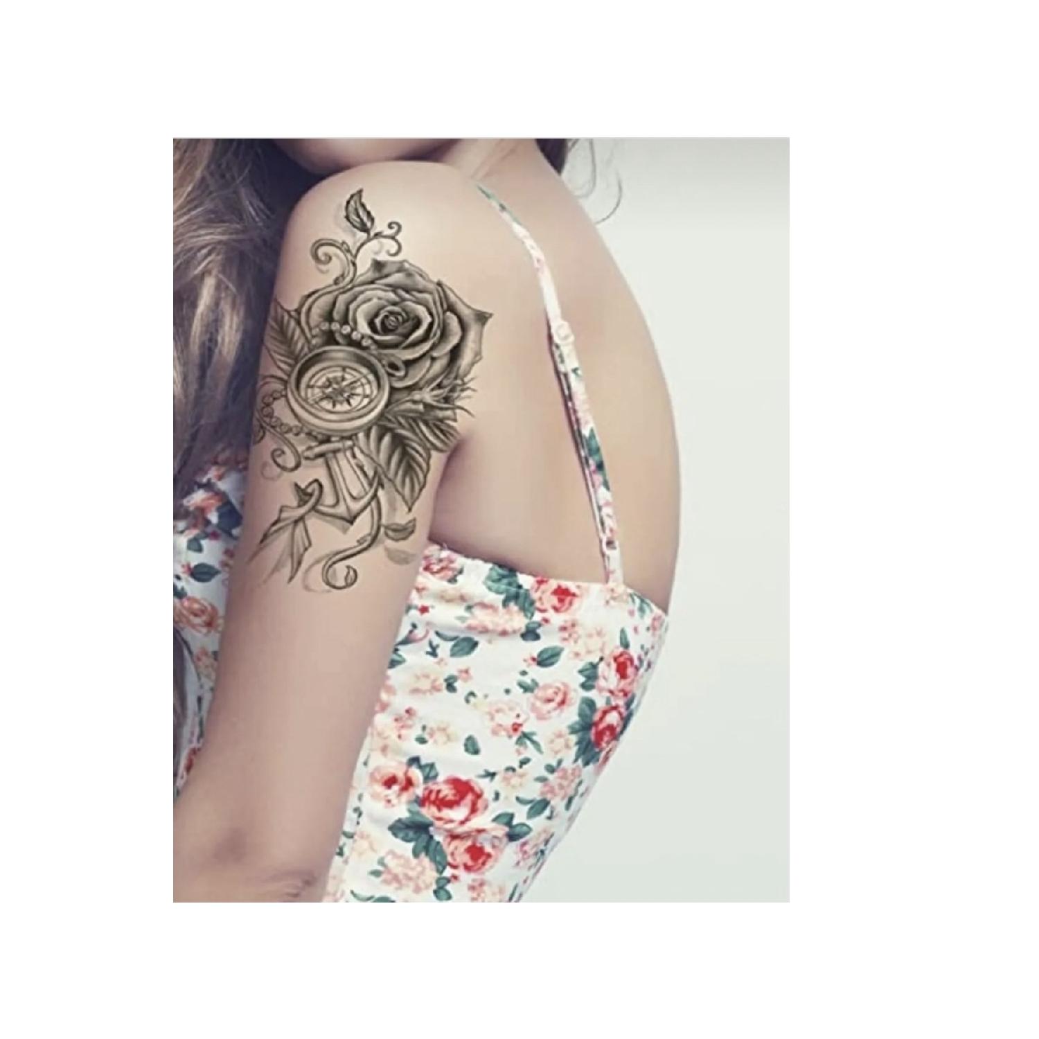 

Временная татуировка унисекс с компасом и розой Cd485