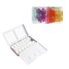 Foldable Painting Box Half Pans Watercolor Paint Box Multi-function Watercolor Storage  School