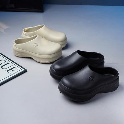 Damen Anti-Rutsch Zehengeschlossene Hausschuhe Damen Weich Wasserdicht Atmungsaktiv Flache Dicke Sohle EVA Sandalen Weiblich Oberbekleidung Hausschuhe