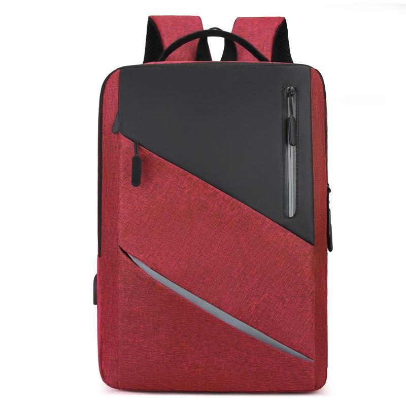 New backpack men's business computer bag USB charging student fashion schoolbag commuting