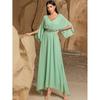 New Arrival Middle East Dubai Sexy V-neck Hand-Stitched Diamond Swing Dress Hand Sewn Diamond Dress