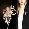 New Rhinestone Flowers Brooch Sophisticated Elegant Corsage High-end Sweater Pins for Sweater Coat Accessories