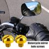 Motorcycle Mirror Bolts | 2 Pcs Universal Motorcycle Mirror Hole Bolts, Motorcycle Rearview Mirror