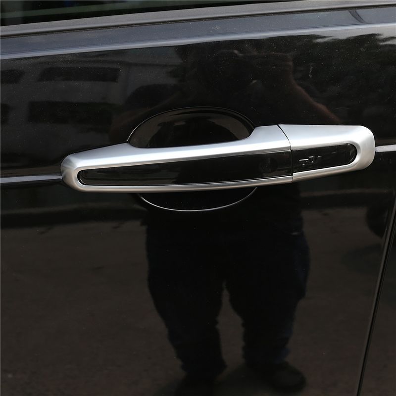 Efficientt-Outer Handle Decorative Frame Car Door Outer Handle Protective Decorative Frame For Land Rover Jaguar Silver-Gray Acc