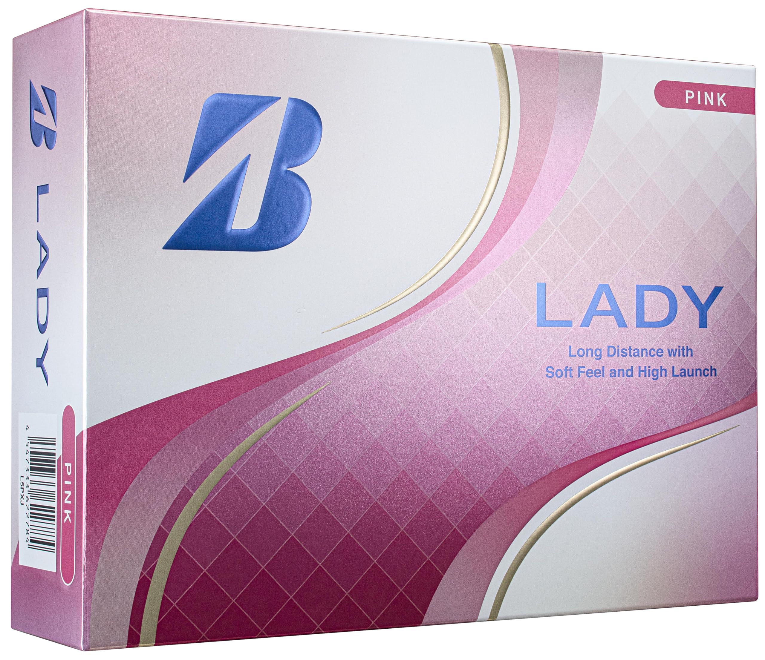 BRIDGESTONE Lady Golf 2025 Упаковка мячей L5PXJ, Модель, 12, Розовый, розовый