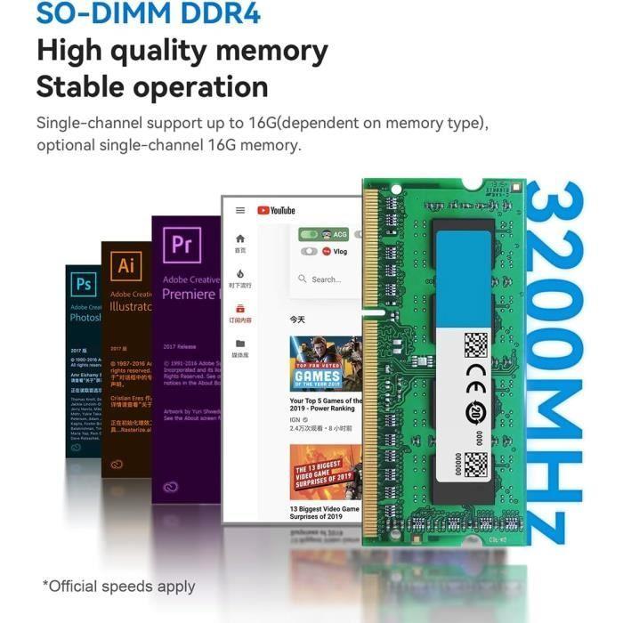 Mini Pc - Beelink - S12 Pro - Intel Alder Lake-n100 - 16 Go Ram - 500 Go Ssd - 4k 60hz