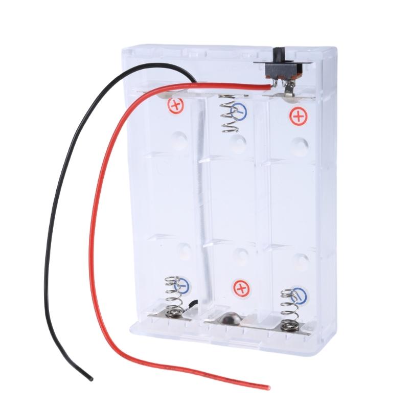21700 Akku Aufbewahrungsbox Akku Halter für 3 Zellen Aufbewahrung mit Schalter Klar für LED-Leuchten und Elektronik