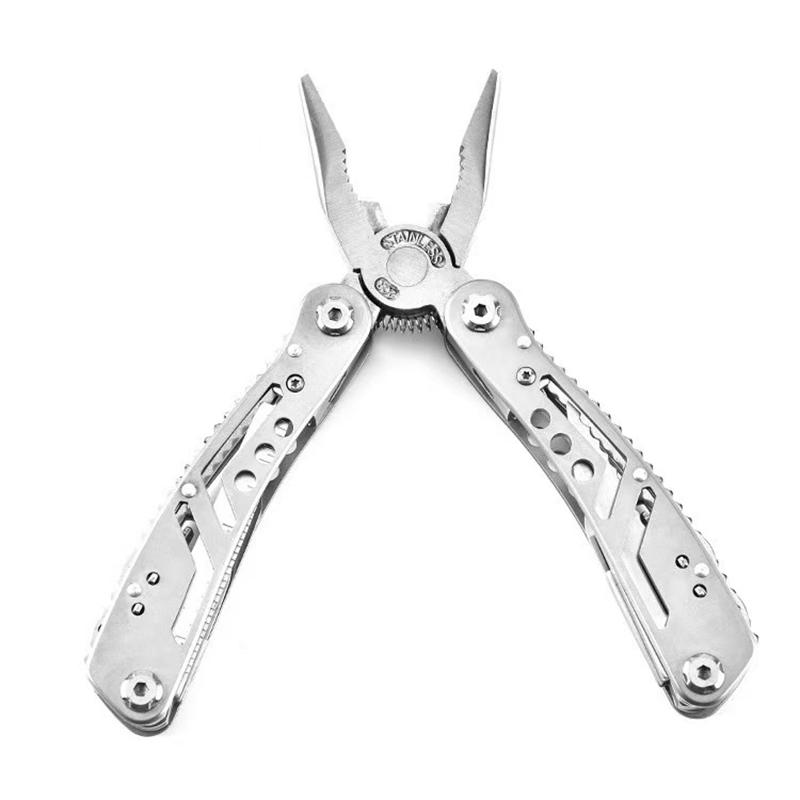 Multifunktionszange Spitzzange Klappzange aus Edelstahl Outdoor Camping Multifunktionswerkzeug Tragbare Klapptaschenzange