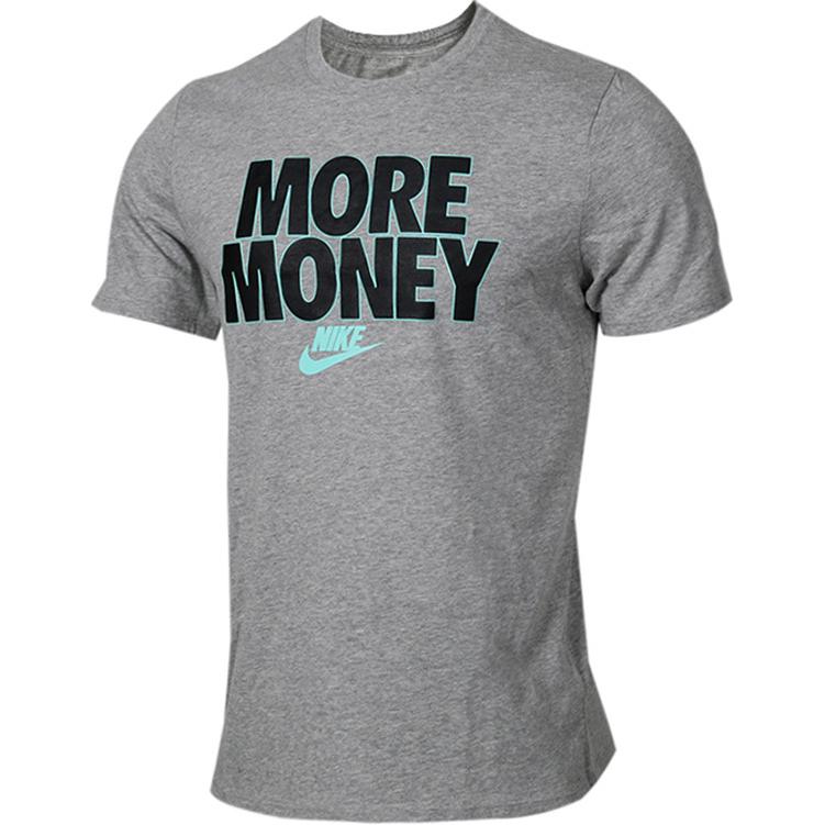 

Nike Футболка мужская темно-серая с принтом логотипа, модная, повседневная, влагоотводящая, дышащая, пуловер, с круглым вырезом, с коротким рукавом AH6125-063 XXL