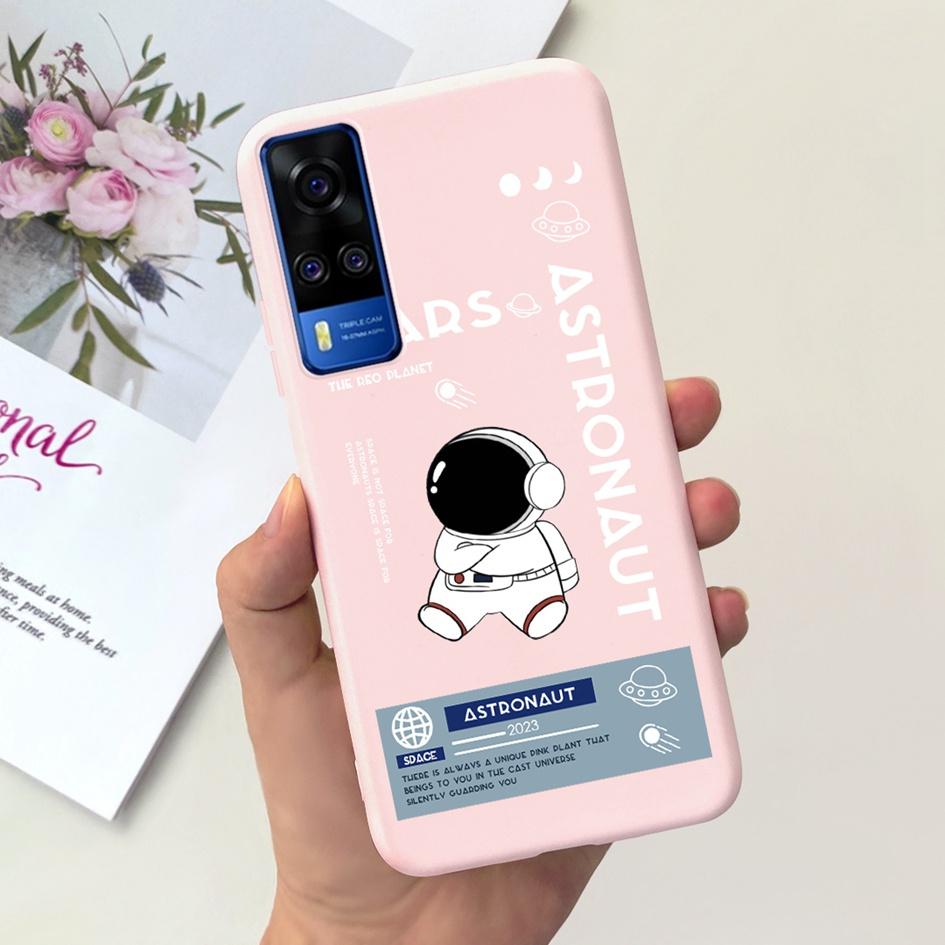 For Vivo Y31 2021 Case Cute Duck Cat Cartoon Coque Matte Soft Silicone Back Cover For Vivo Y51 Y51A Y53s Y 31 V2036 V2030 Fundas